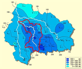 福井豪雨の降水量