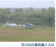 河川内の車両乗り入れ