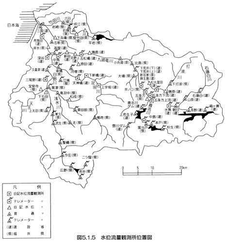 水位観測所位置図