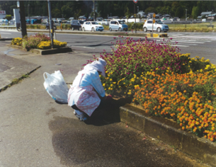 花壇の管理（除草作業）