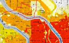 多段階の浸水想定図・水害リスクマップ