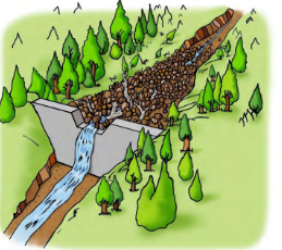 下流への被害を防いでいるイラスト