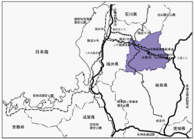大野市の位置図