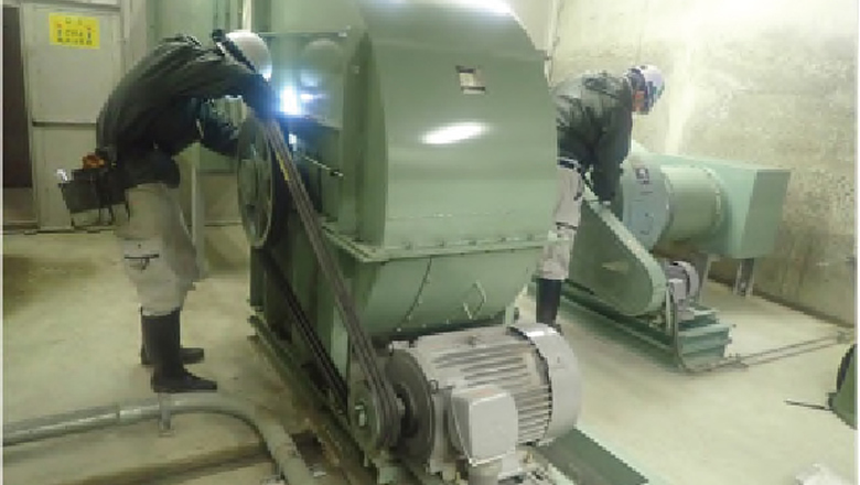 換気ファンベルトの劣化点検