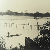 「浅香山浄水場から大和川を渡る」<br>【明治時代】